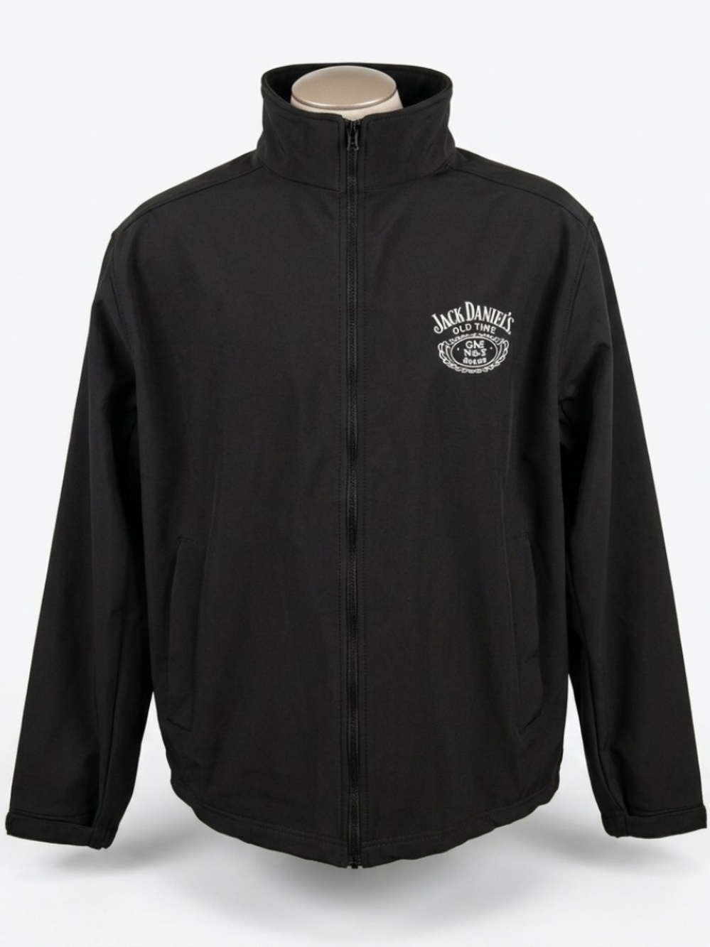 Jack Daniels Famous Old No. 7 Embroidered Softshell Jacket Black XXL Waterproof